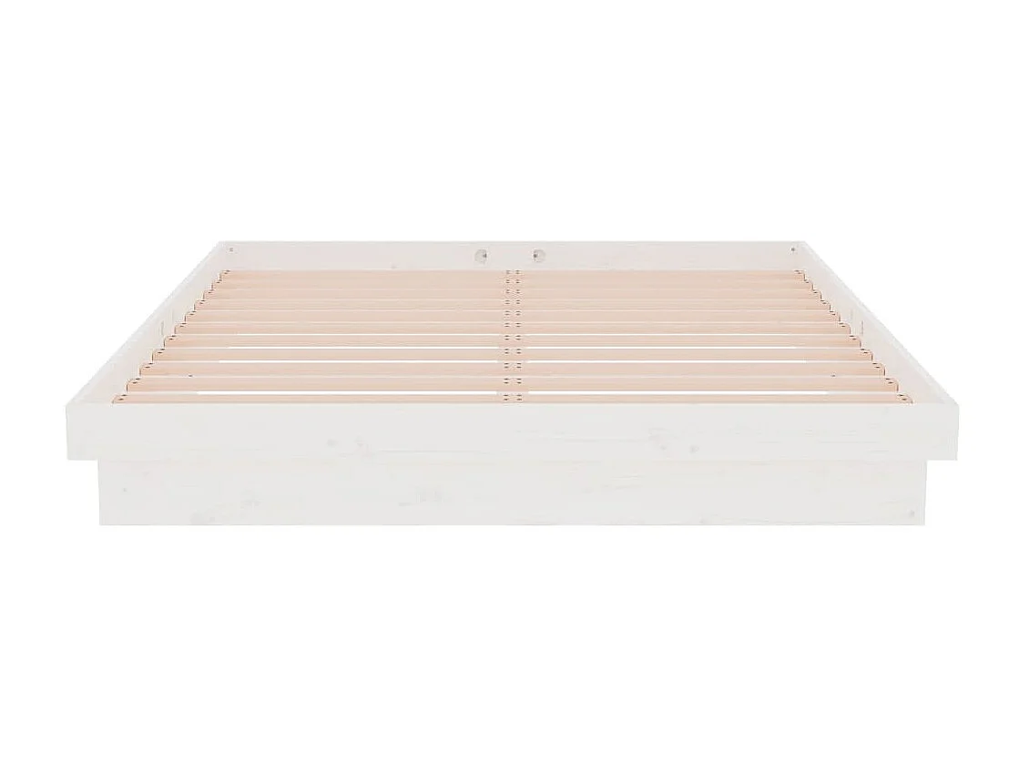 Lit-140x190 cm blanc bois massif EGGB83260