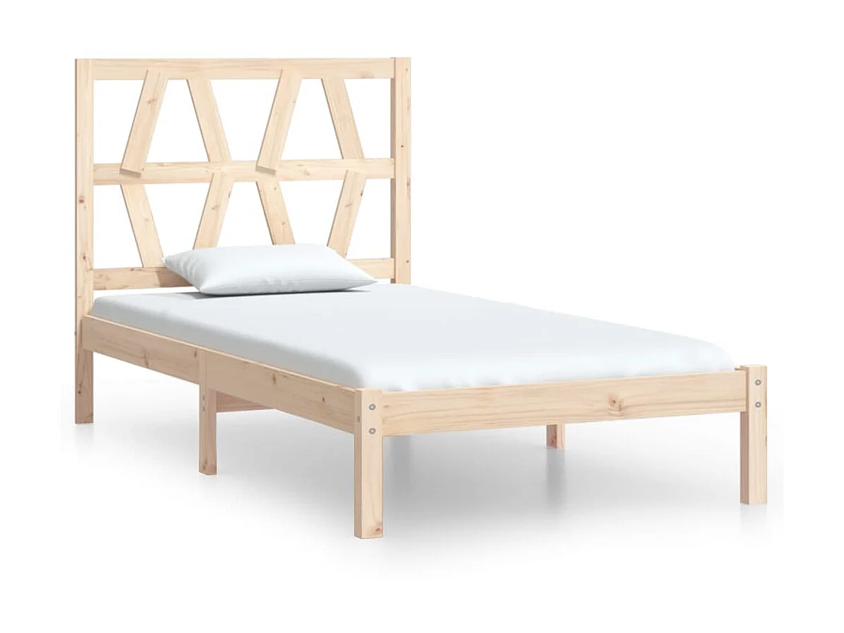 Lit-90x190 cm bois de pin massif simple EGGB24392