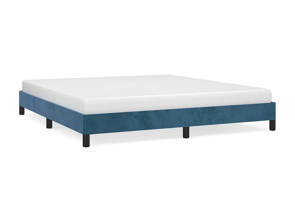 Lit-160x200 cm Bleu foncé Velours EGGB64033