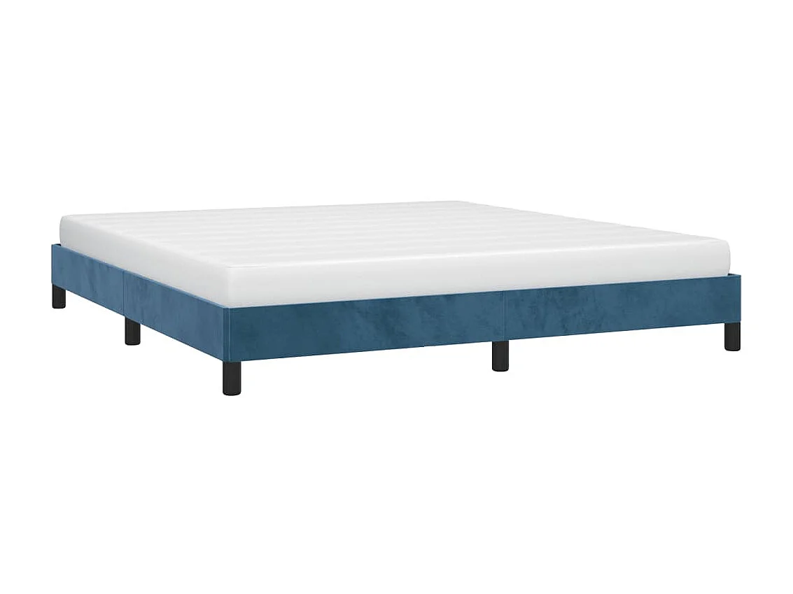Lit-160x200 cm Bleu foncé Velours EGGB64033