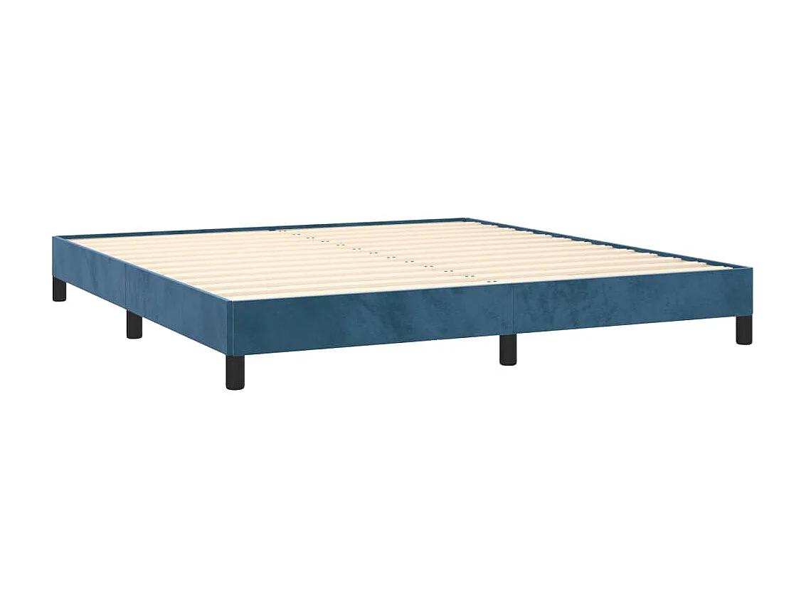 Lit-160x200 cm Bleu foncé Velours EGGB64033