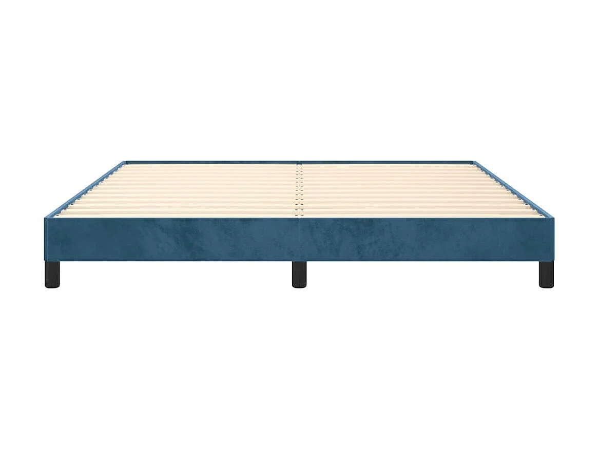 Lit-160x200 cm Bleu foncé Velours EGGB64033