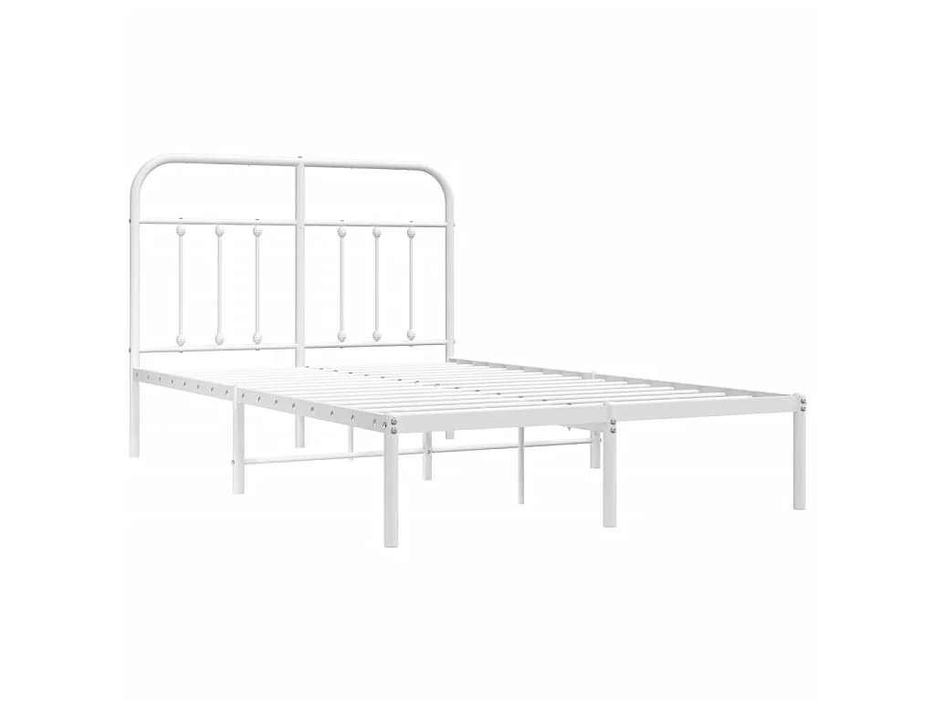 Cama com cabeceira 120x200 cm metal branco PT923717