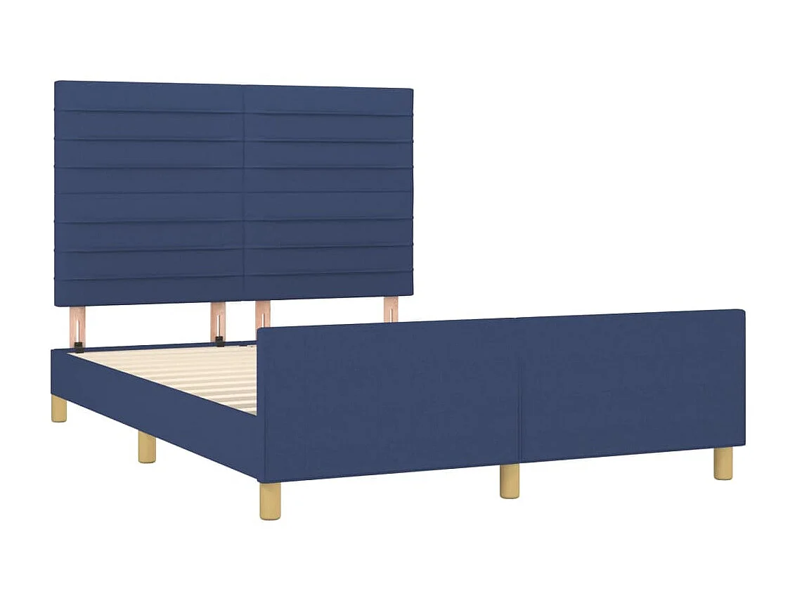 Bedframe met hoofdeinde stof blauw 140x200 cm NL37899