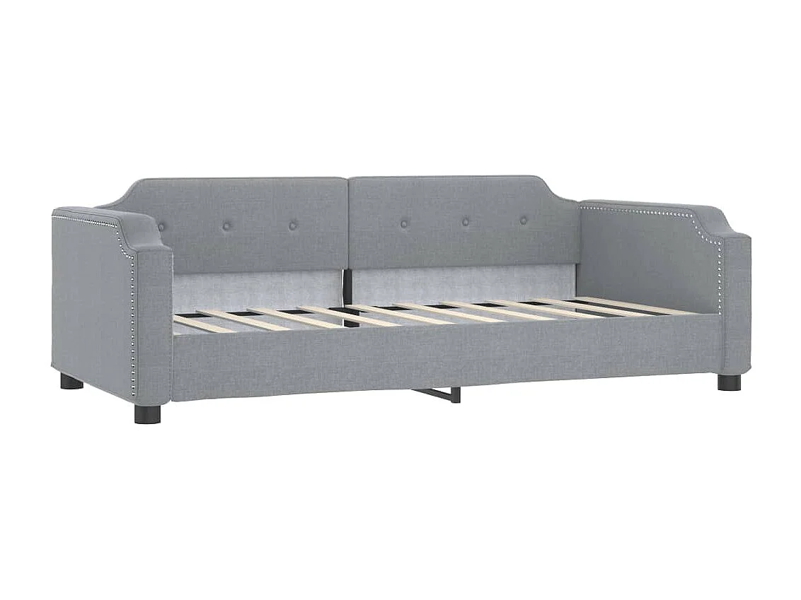 Lit-100x200 cm de repos gris clair tissu EGGB57621