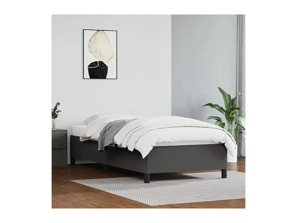 Lit-80x200 cm Gris Similicuir EGGB90715