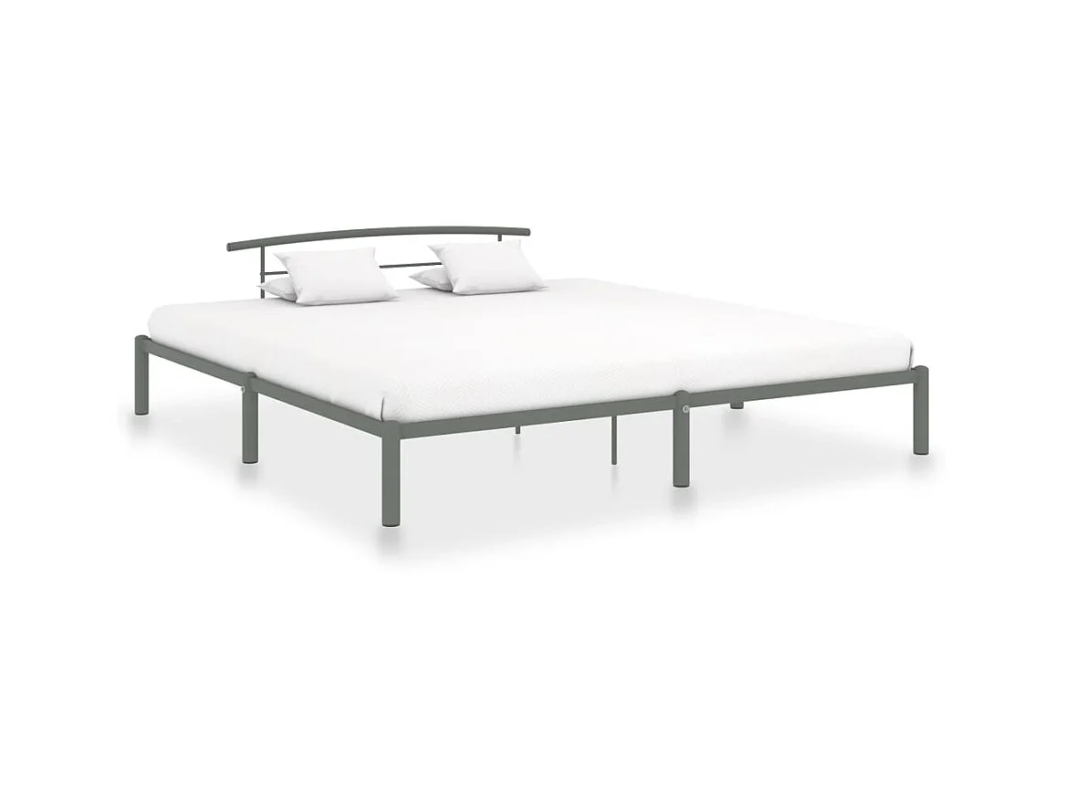 Lit-180x200 cm Gris Métal EGGB88752