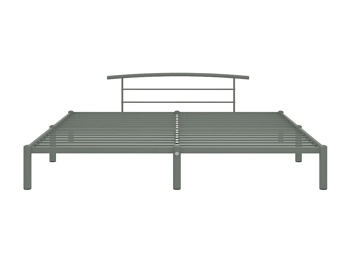 Cama 180x200 cm de metal gris ES94305