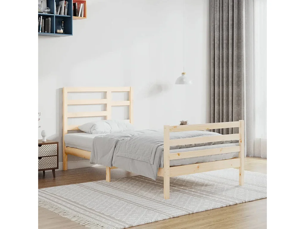 Lit-90x200 cm Bois massif EGGB38234