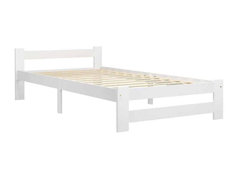Lit-90x200 cm Blanc Bois de pin massif EGGB56802