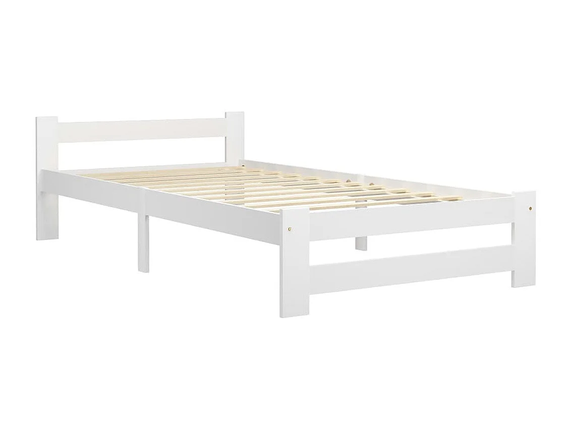 Lit-90x200 cm Blanc Bois de pin massif EGGB56802