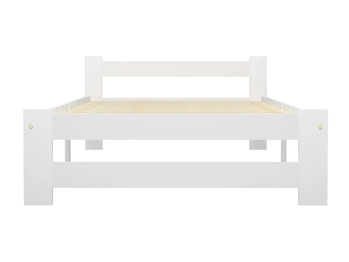 Lit-90x200 cm Blanc Bois de pin massif EGGB56802