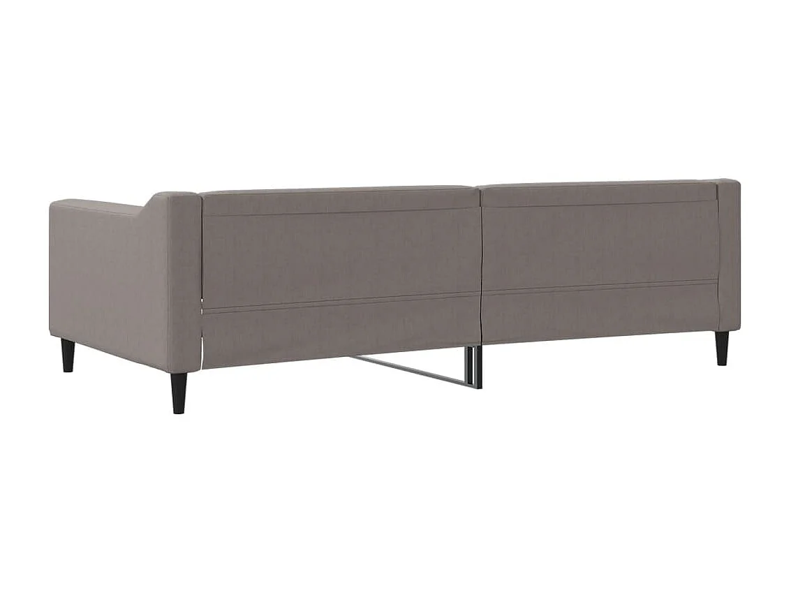 Lit-100x200 cm de repos taupe tissu EGGB11540
