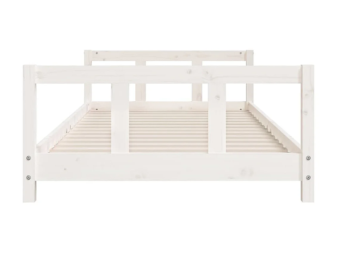 Cama infantil 90x190 cm pinho maciço branco PT954362