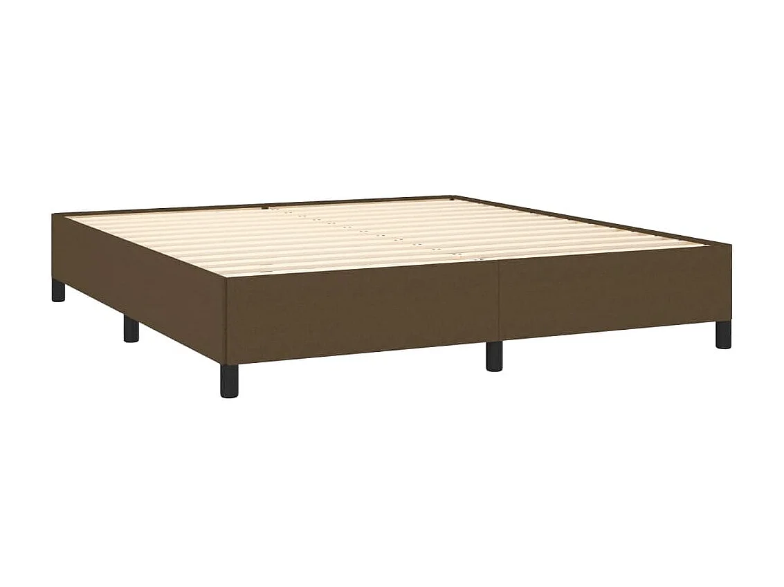Lit-160x200 cm Marron foncé Tissu EGGB34963