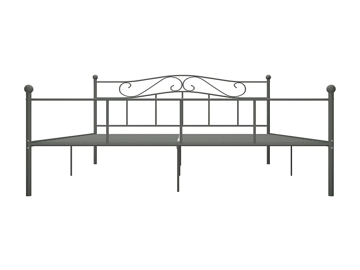 Lit-180x200 cm Gris Métal EGGB74849