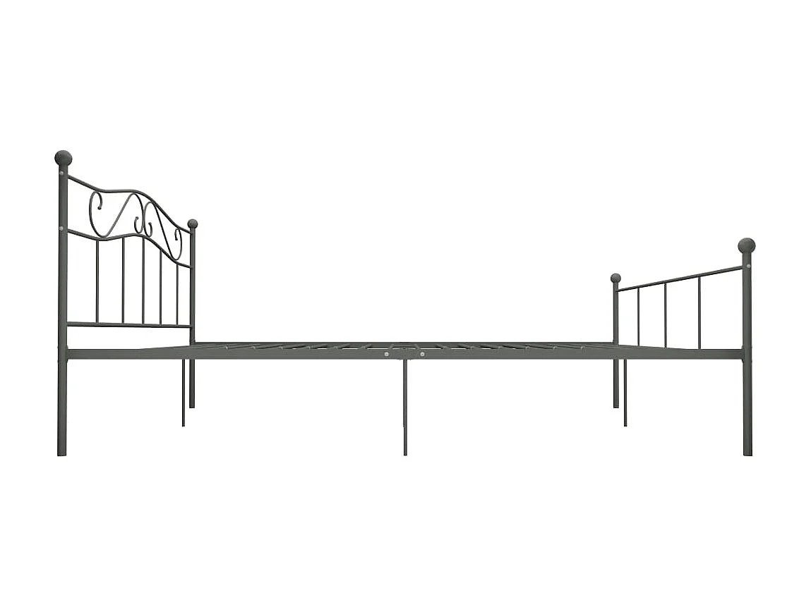 Lit-180x200 cm Gris Métal EGGB74849