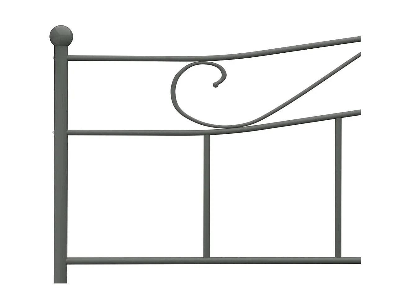 Lit-180x200 cm Gris Métal EGGB74849