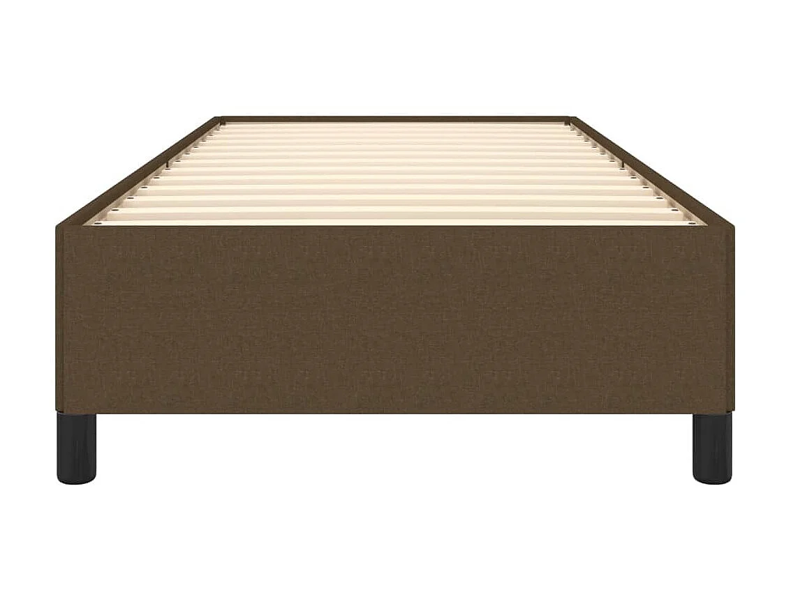 Lit-90x190 cm Marron foncé Tissu EGGB94561