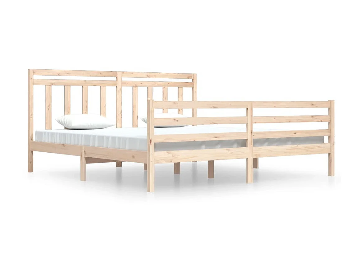 Lit-200x200 cm Bois massif EGGB78491