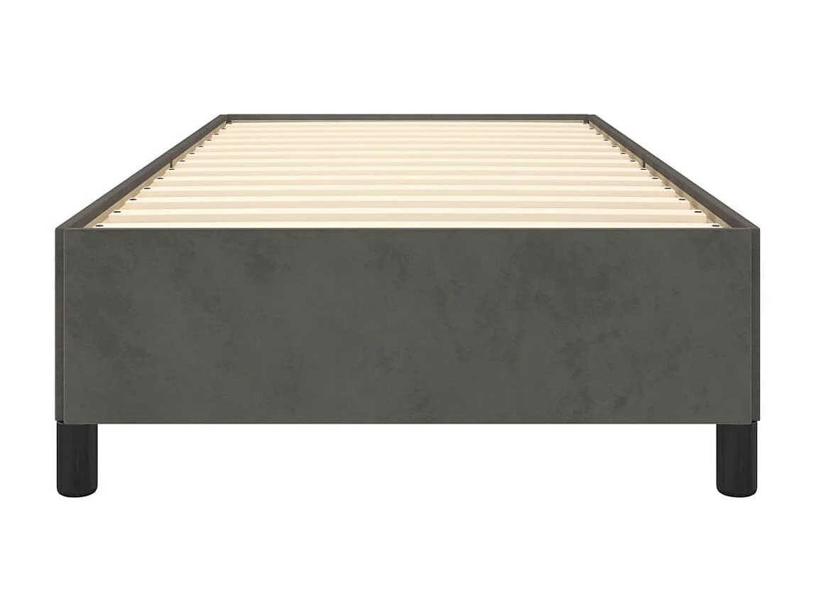 Lit-80x200 cm Gris foncé Velours EGGB12672