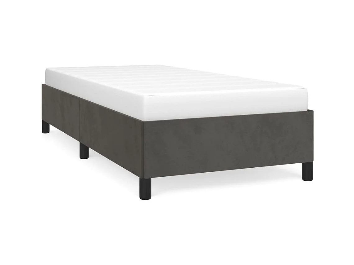 Cama 80x200 cm veludo cinzento-escuro PT106756