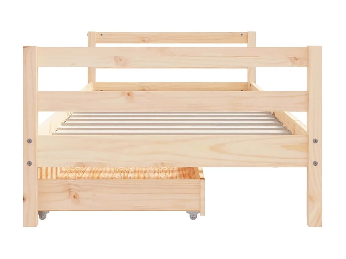 Lit-90x190 cm d'enfants et tiroirs bois de pin massif EGGB85831