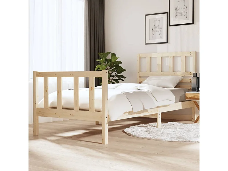 Lit-90x200 cm Bois solide EGGB41610