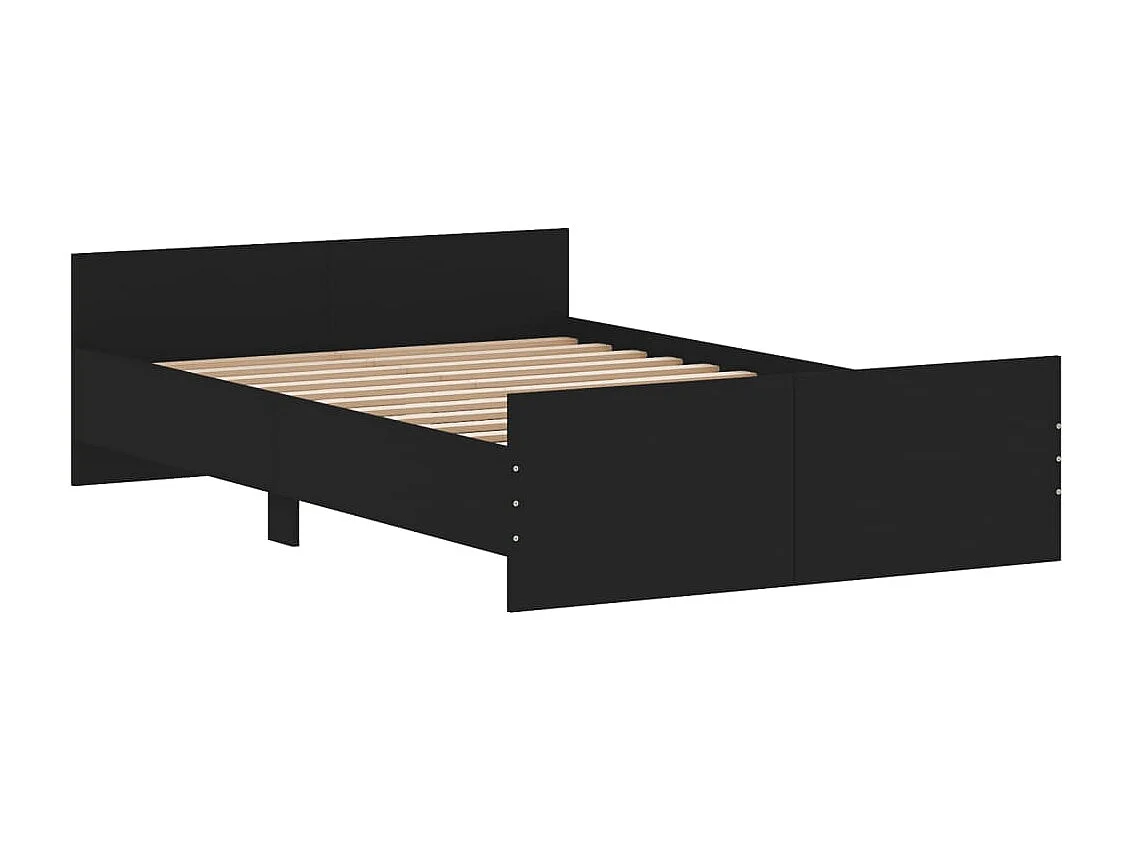 Cama c/ painéis de cabeceira e pés 120x200 cm preto PT353700