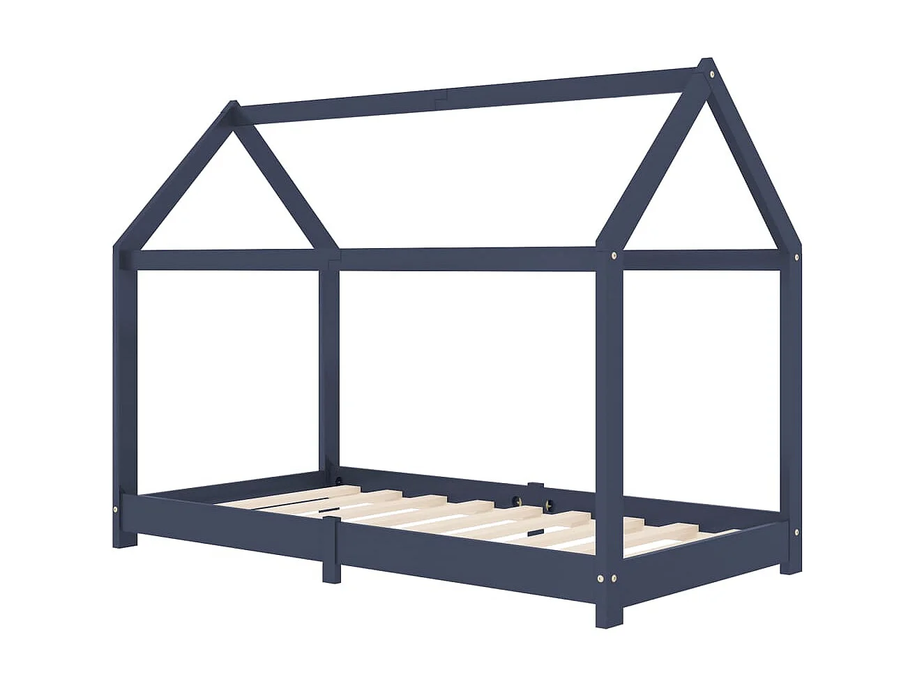 Cama para crianças 80x160 cm pinho maciço cinza PT538103