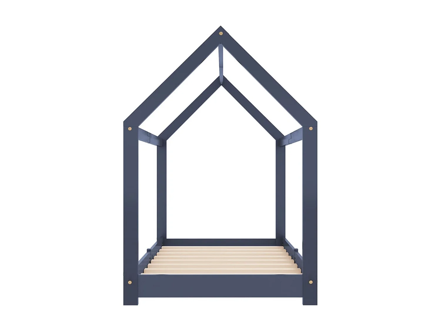 Lit-80x160 cm d'enfant Gris Bois de pin massif EGGB92793