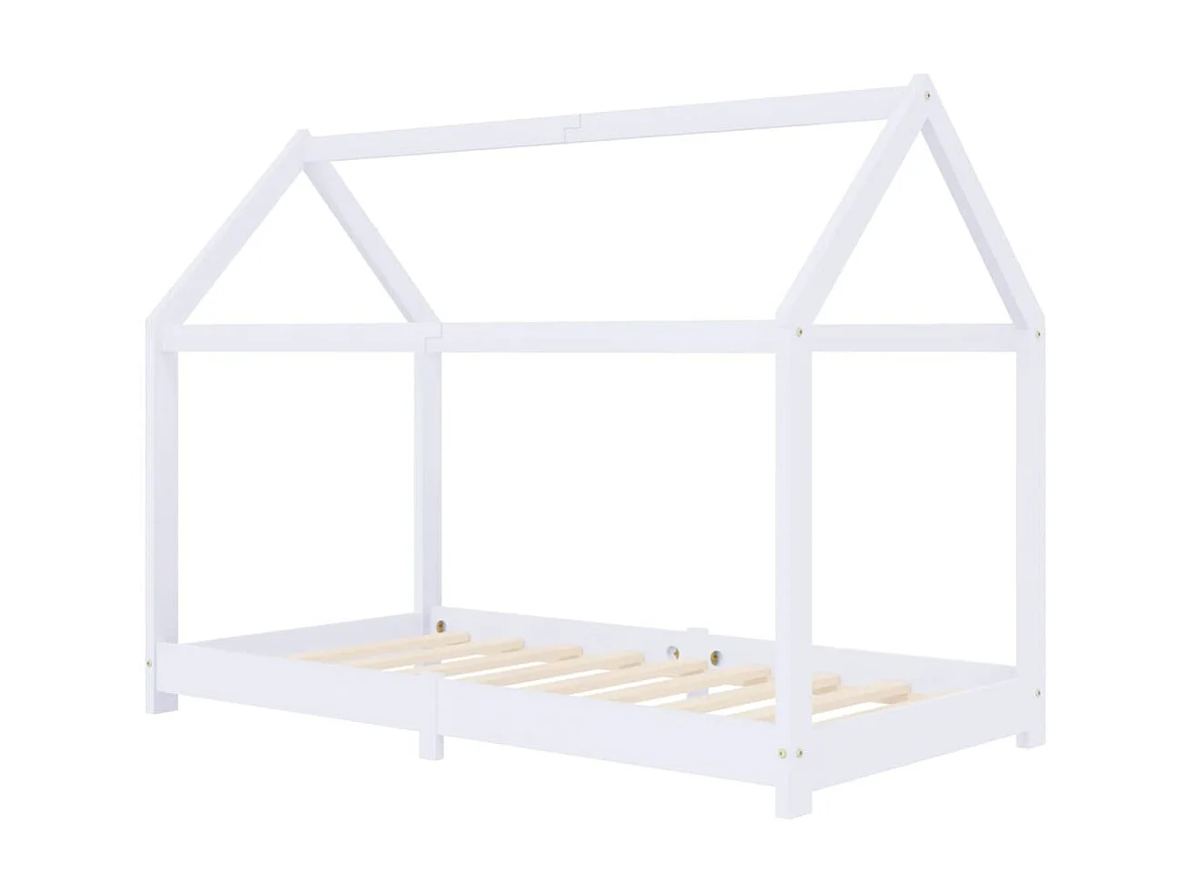 Cama para crianças 70x140 cm pinho maciço branco PT639264