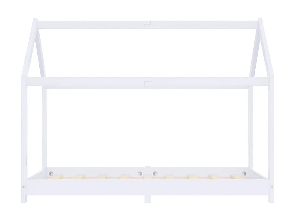 Cama para crianças 70x140 cm pinho maciço branco PT639264