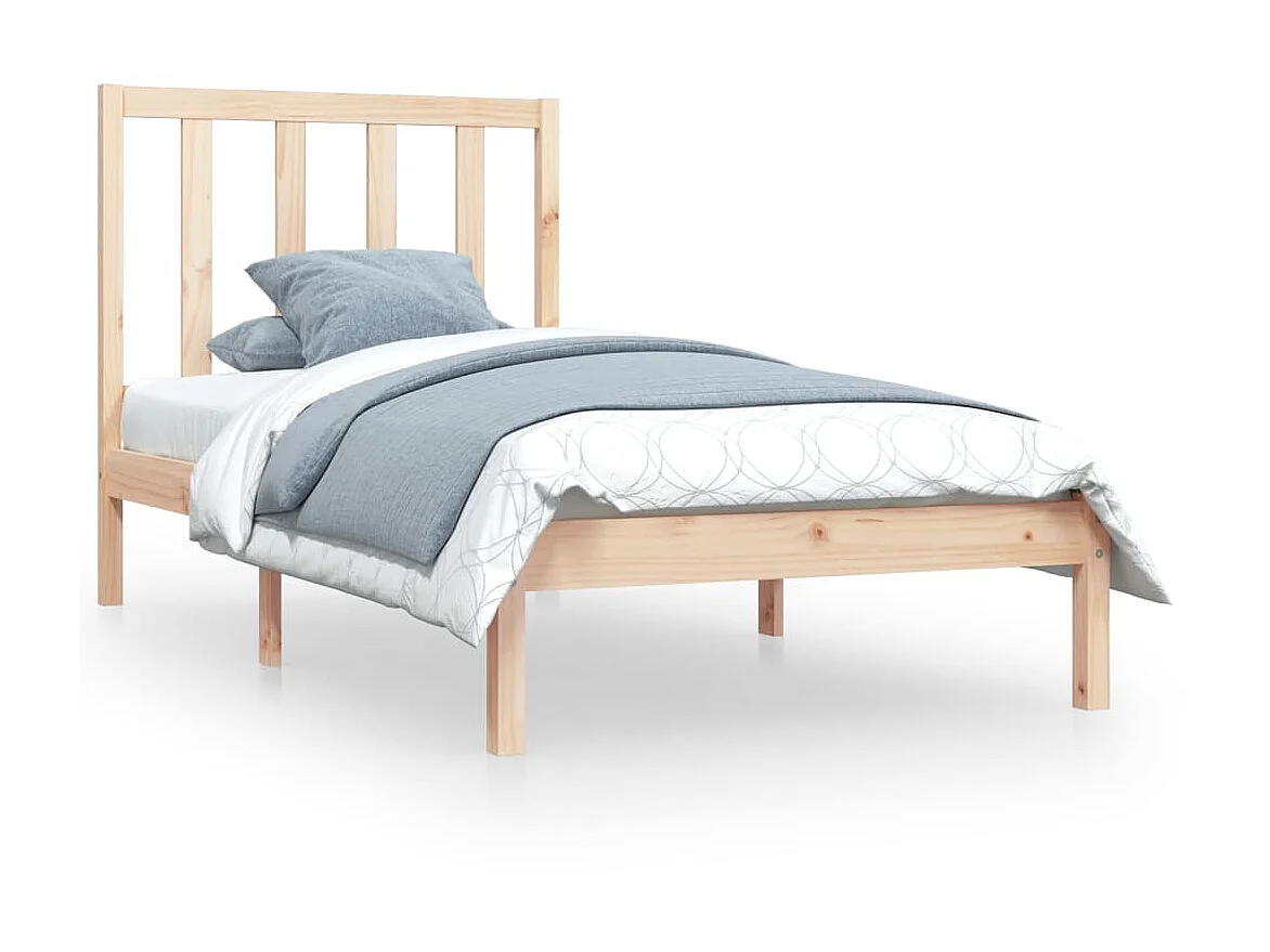 Lit-90x200 cm Bois de pin massif EGGB63514