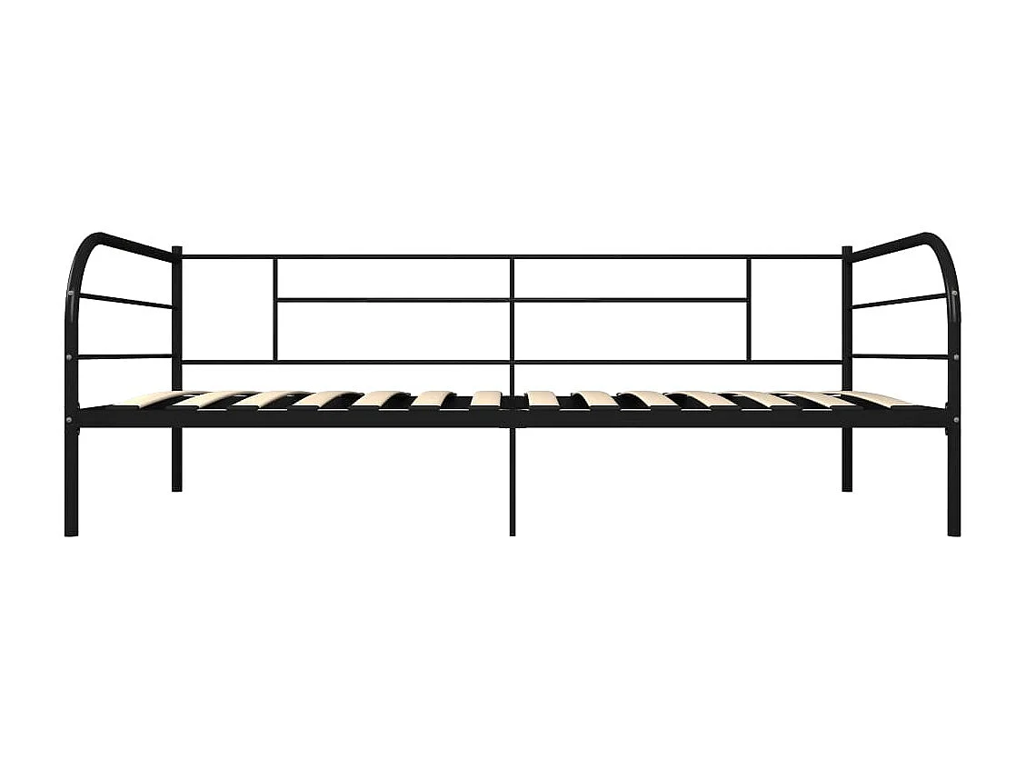 Cama 90x200 cm de metal negro ES46268