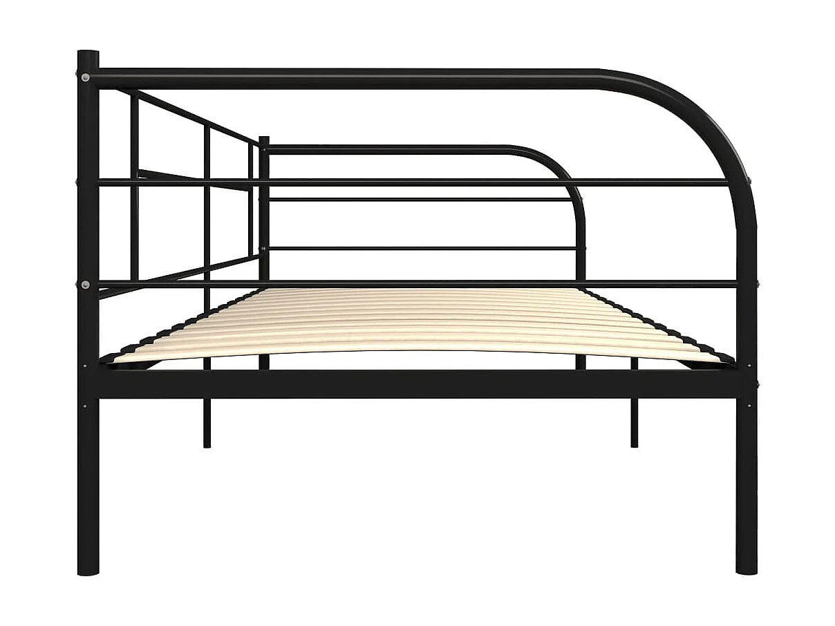 Cama 90x200 cm de metal negro ES46268