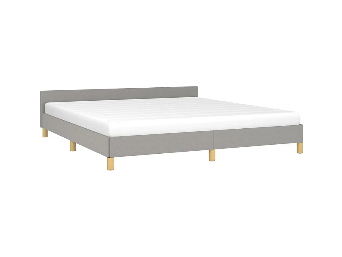 Lit-180x200 cm avec tête de lit Gris clair EGGB91677