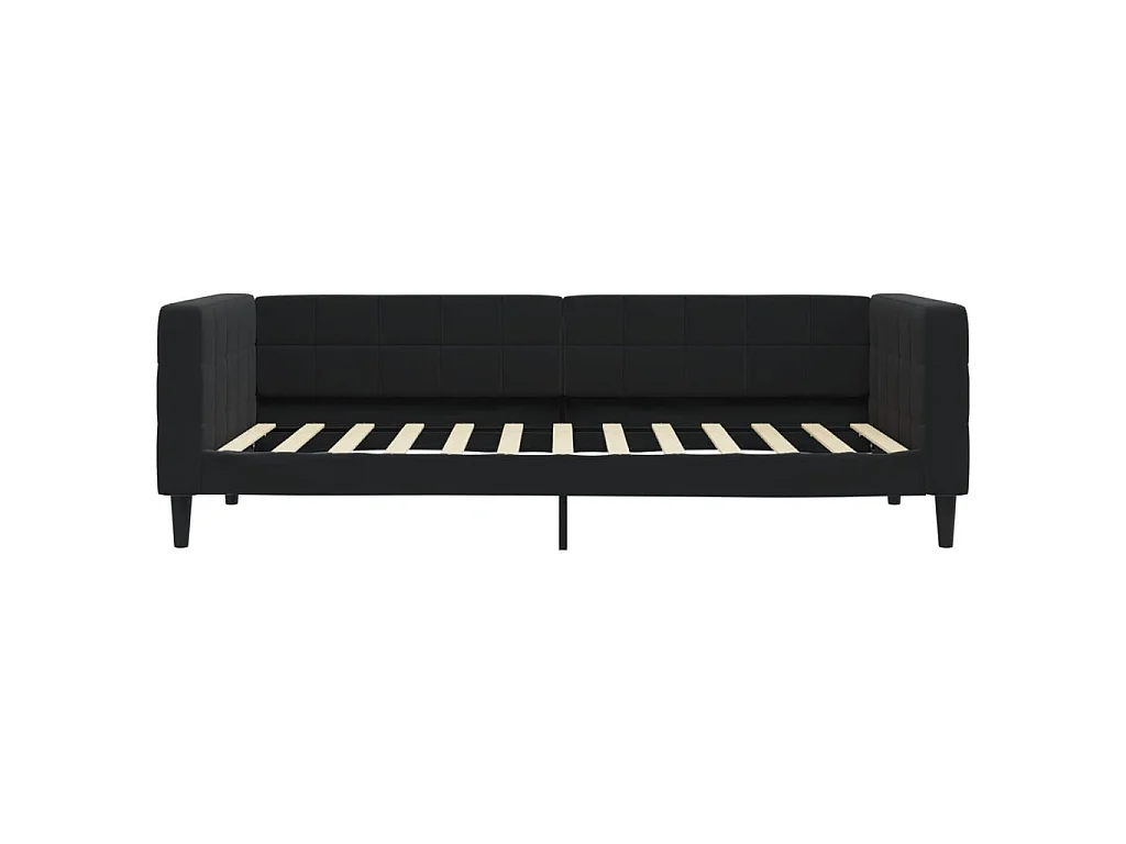Lit-90x200 cm de repos noir velours EGGB57107