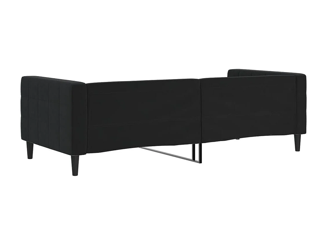 Lit-90x200 cm de repos noir velours EGGB57107