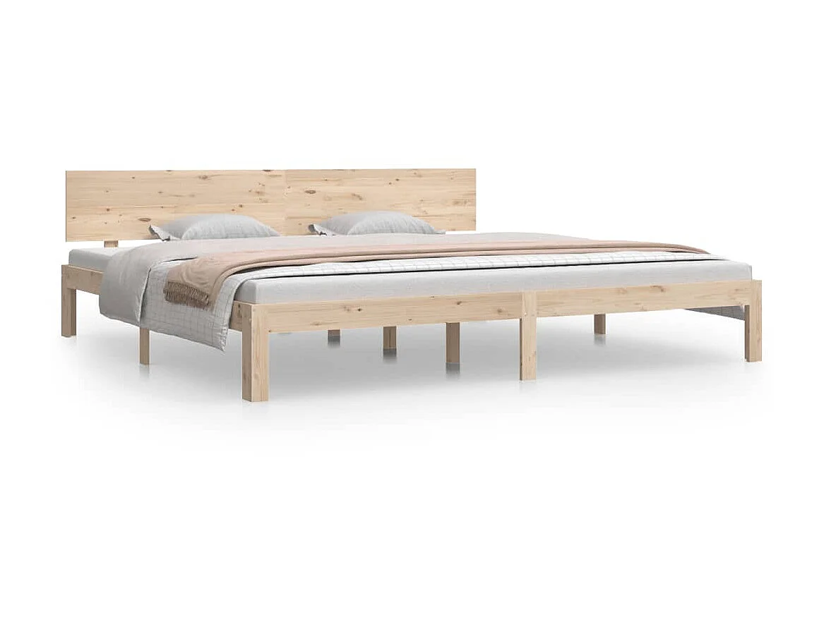 Lit-200x200 cm Bois de pin massif EGGB91046