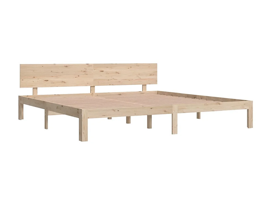 Lit-200x200 cm Bois de pin massif EGGB91046