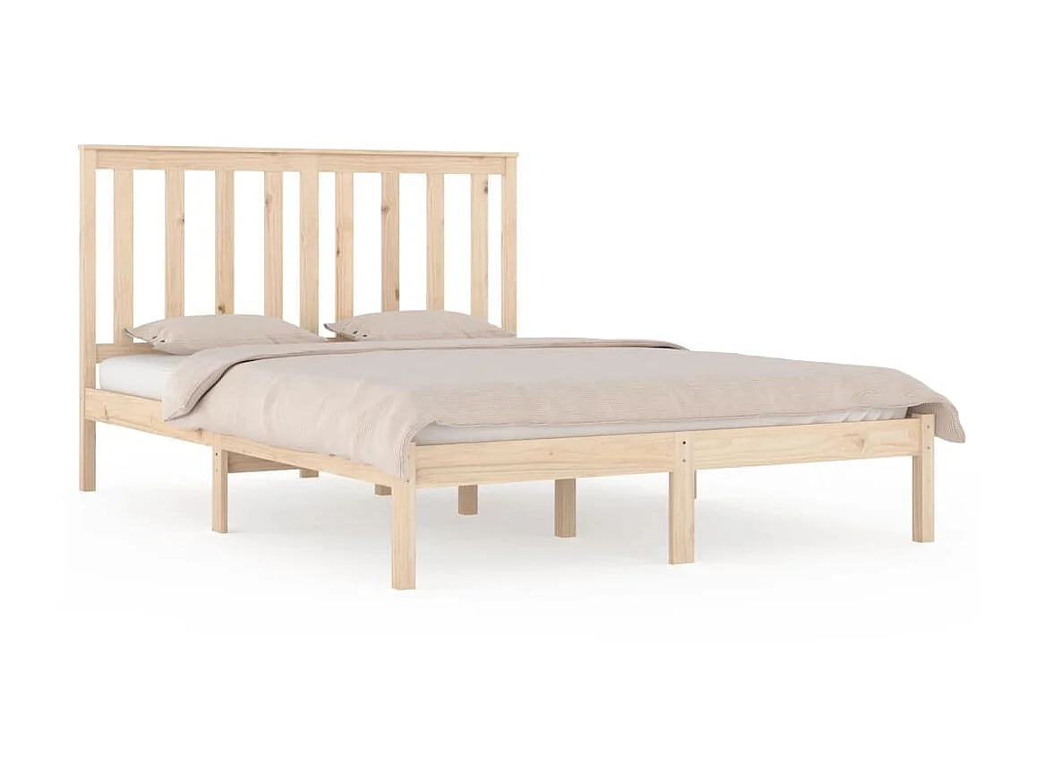 Cama dupla 4FT6 135x190 cm madeira de pinho maciça PT253862