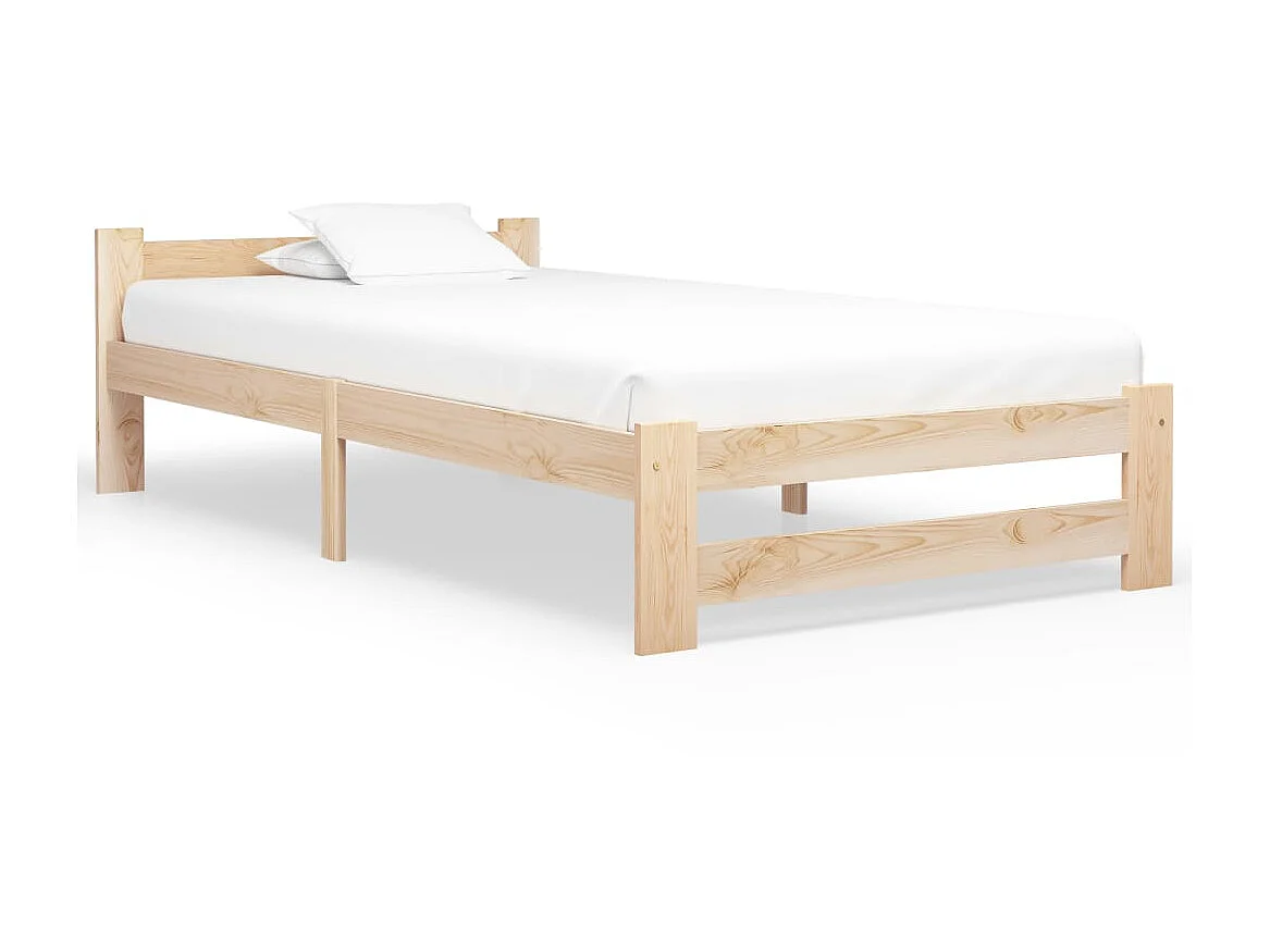 Lit-100x200 cm Bois de pin massif EGGB81588