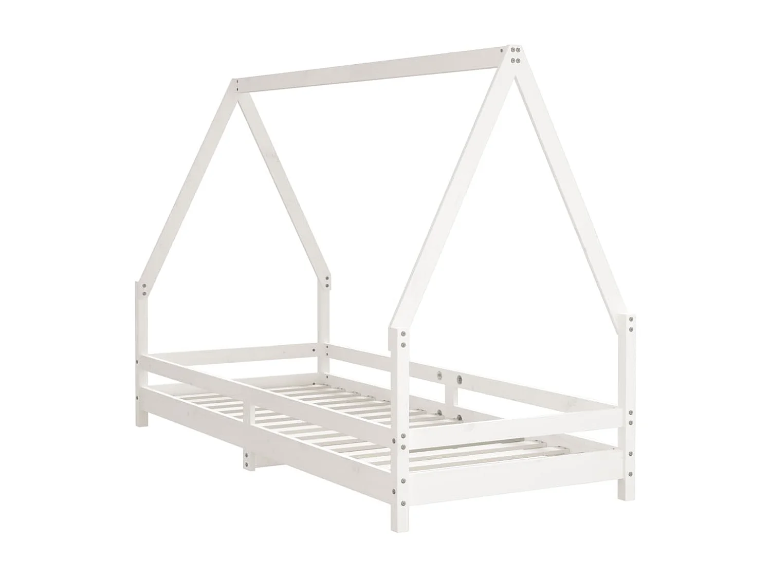 Cama infantil 90x200 cm pinho maciço branco PT927724