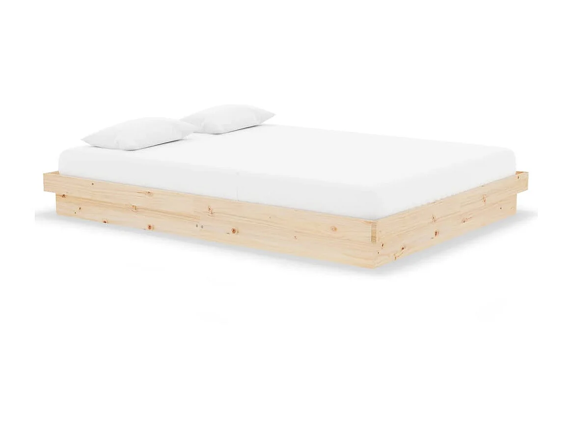 Lit-135x190 cm bois massif double EGGB30420