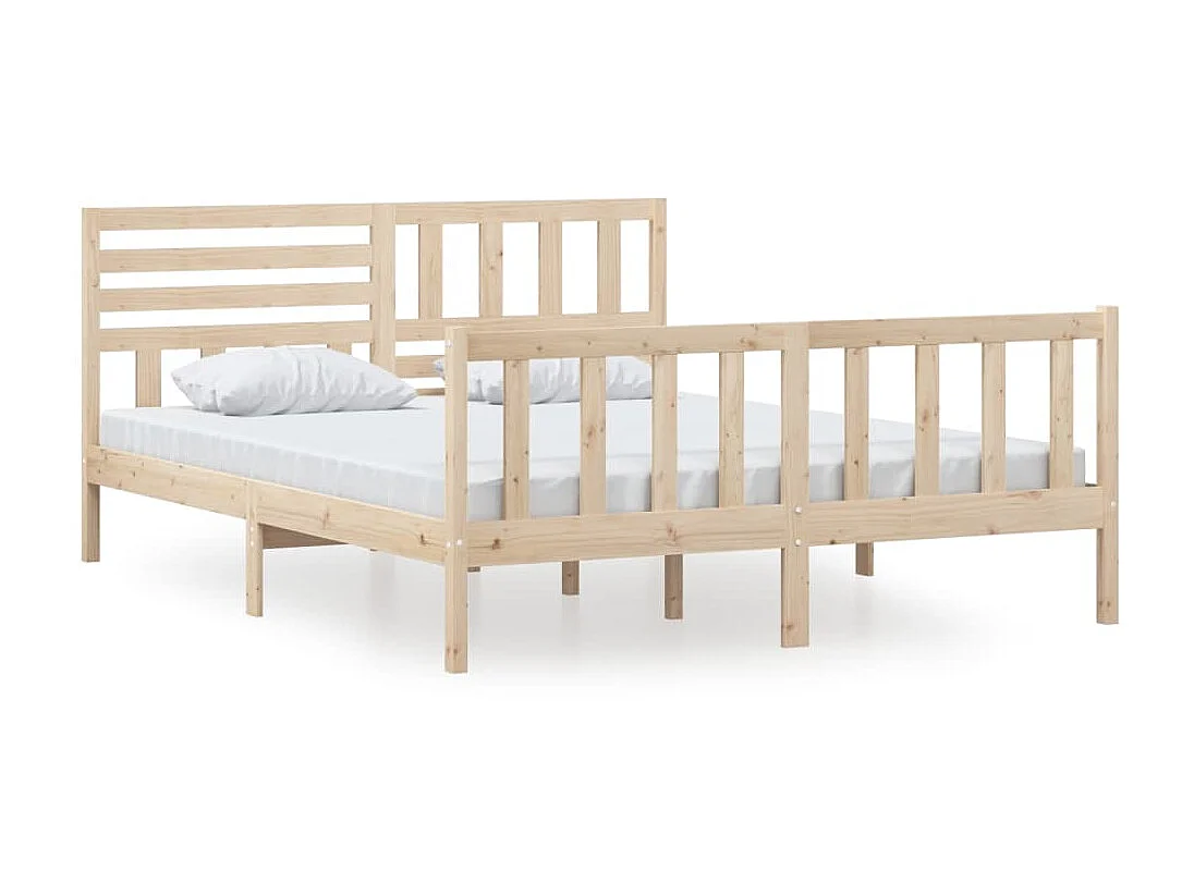 Lit-160x200 cm Bois massif EGGB39393