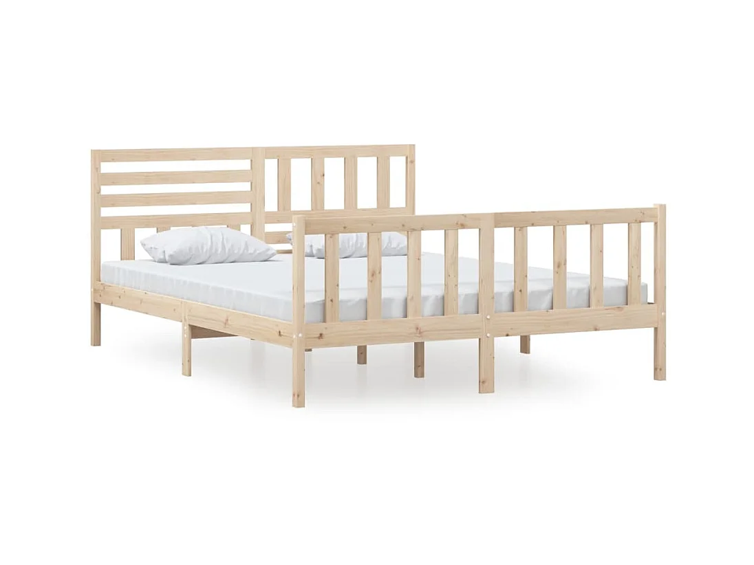 Lit-160x200 cm Bois massif EGGB39393