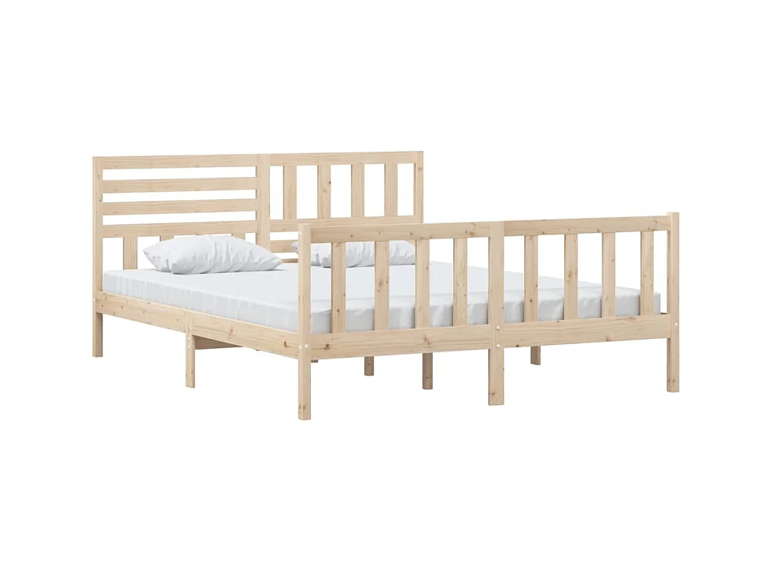 Lit-160x200 cm Bois massif EGGB39393