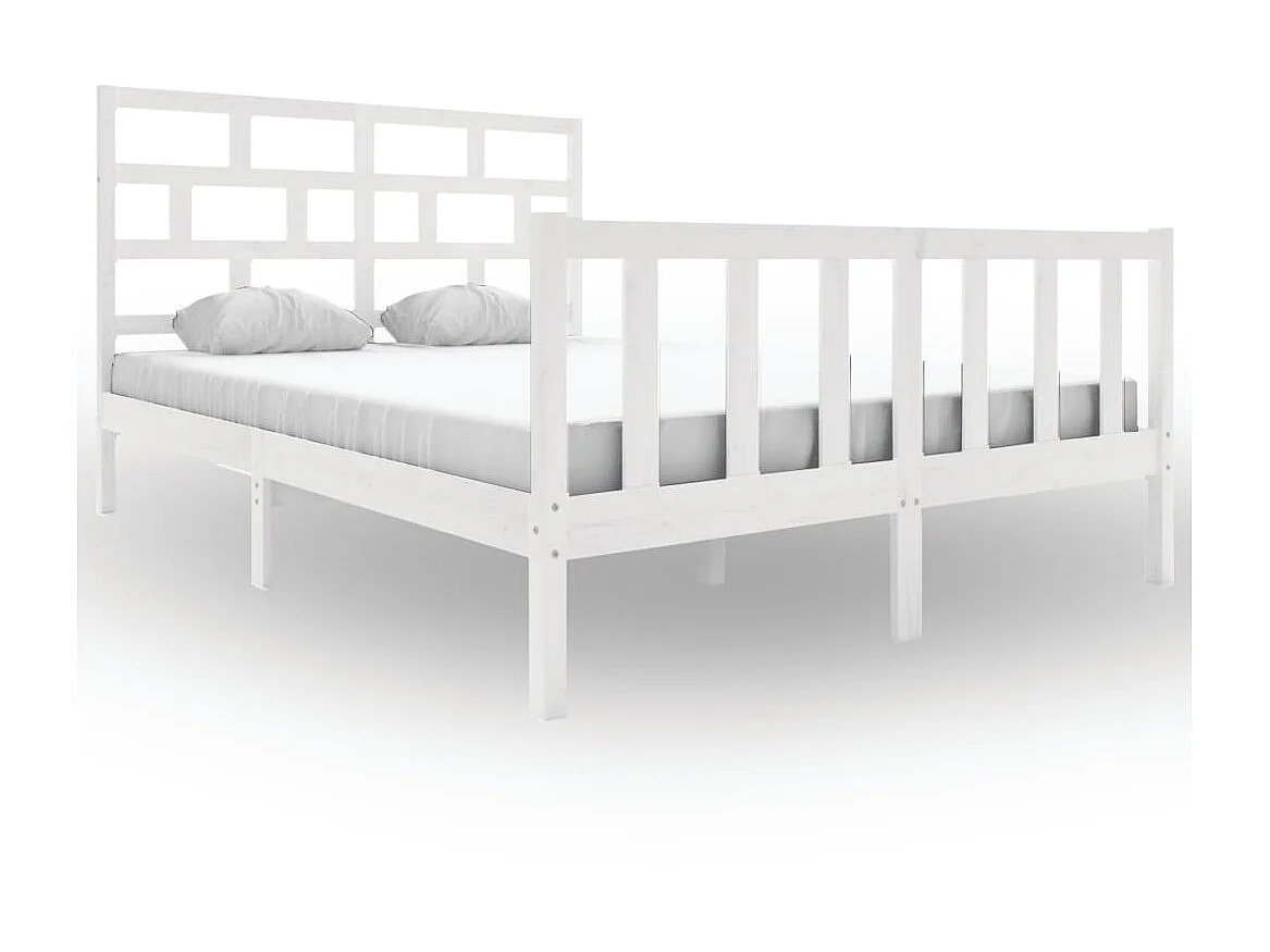 Cama 160x200 cm de madera maciza de pino blanco ES95724