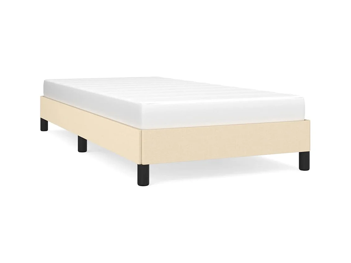 Cama 90x190 cm de tela color crema ES66663